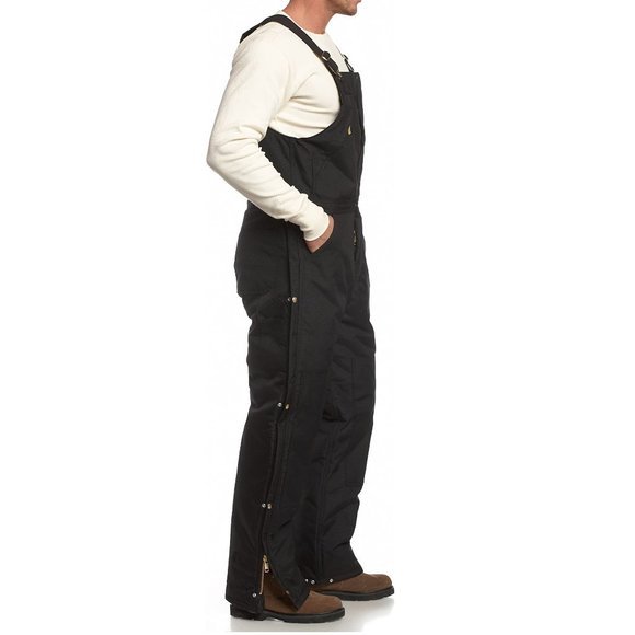 NWT Carhartt Men Yukon Arctic Quilt Lined Zip 2 Waist Bib Black 50x30 $350 HH191 - Picture 3 of 3